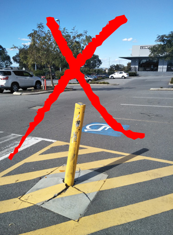 Disabled Bay Bollard